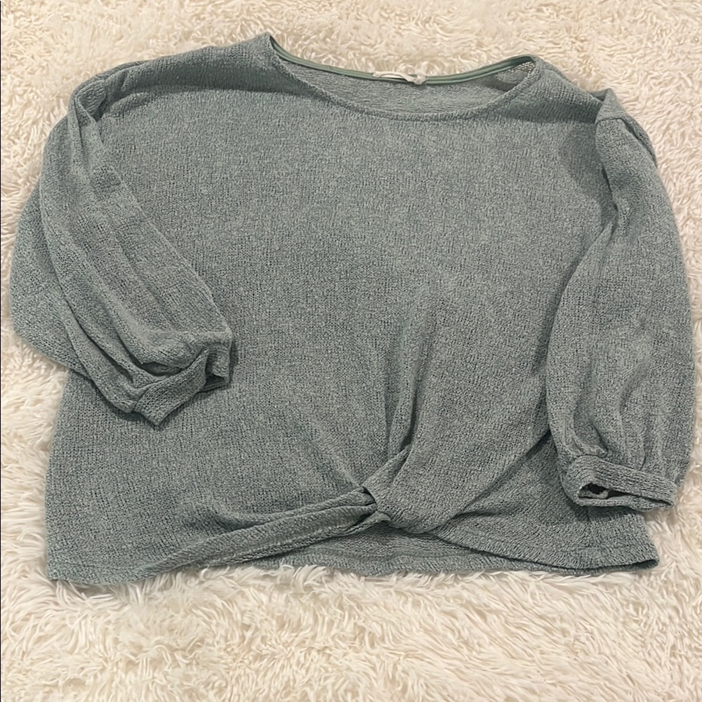 Cozy Gray Knit Sweater